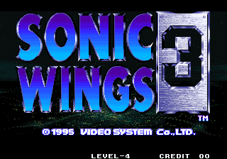Aero Fighters 3 + Sonic Wings 3 Title Screen